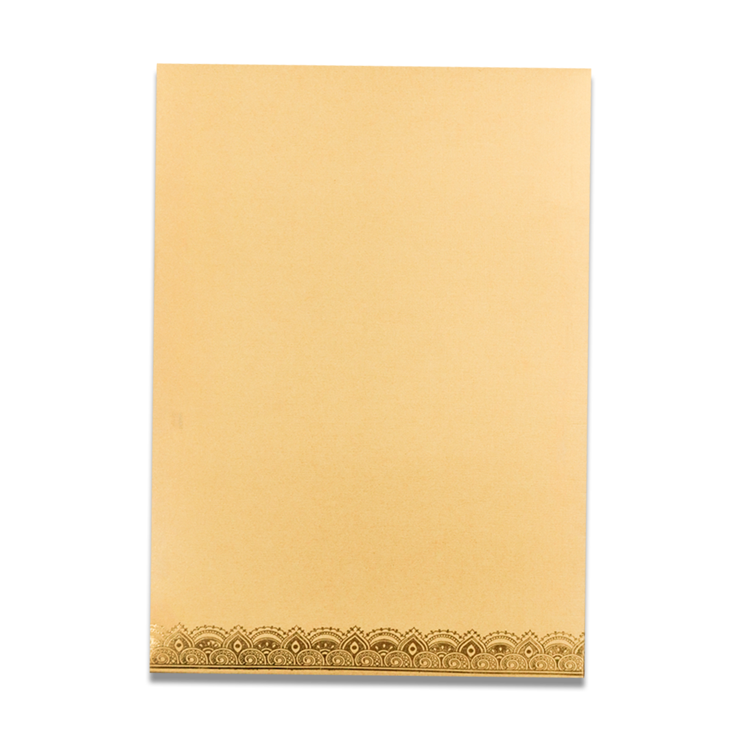 Gold Metallic Royal Wedding Card-KNCM16GGM