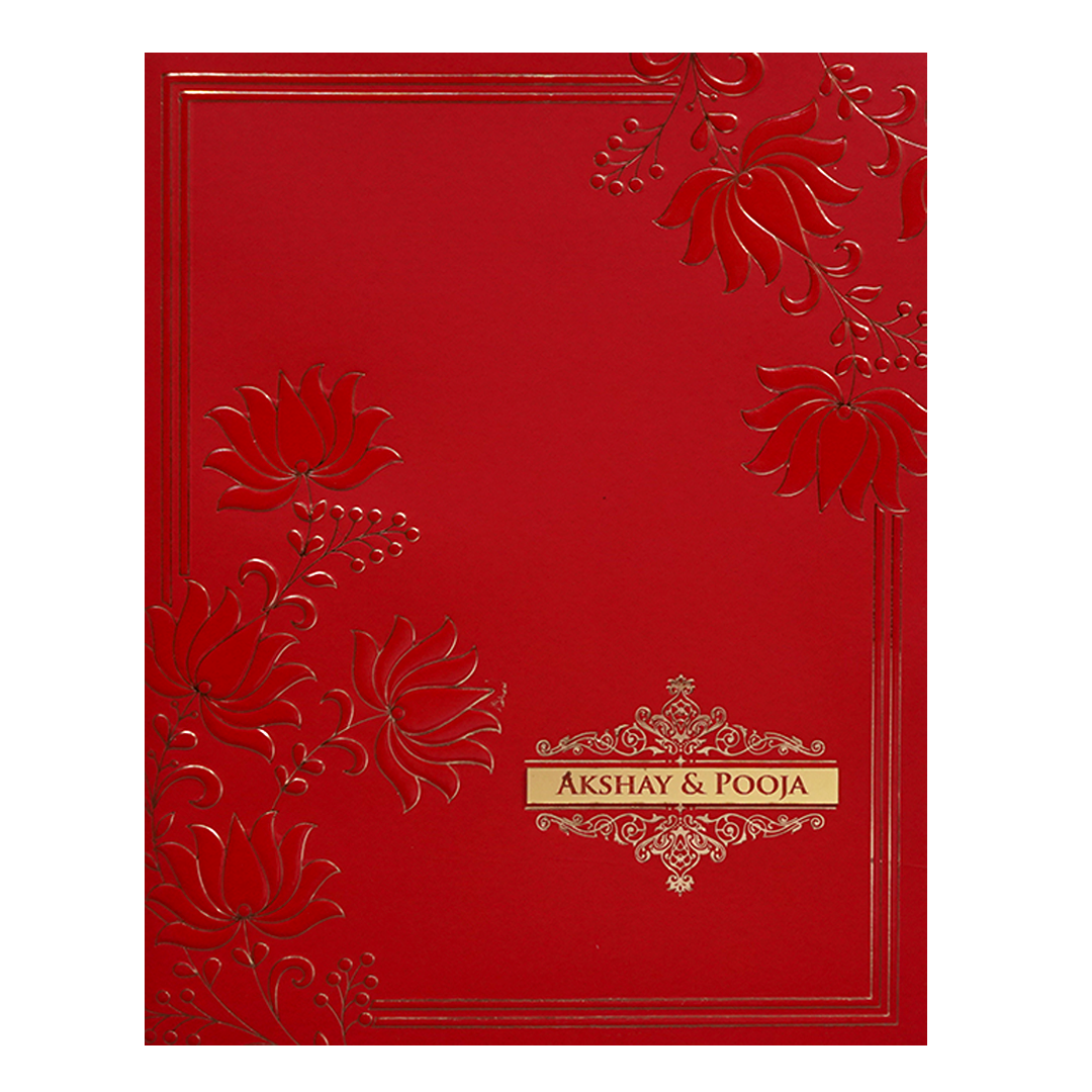 Red Floral Marriage Card-King of Cards