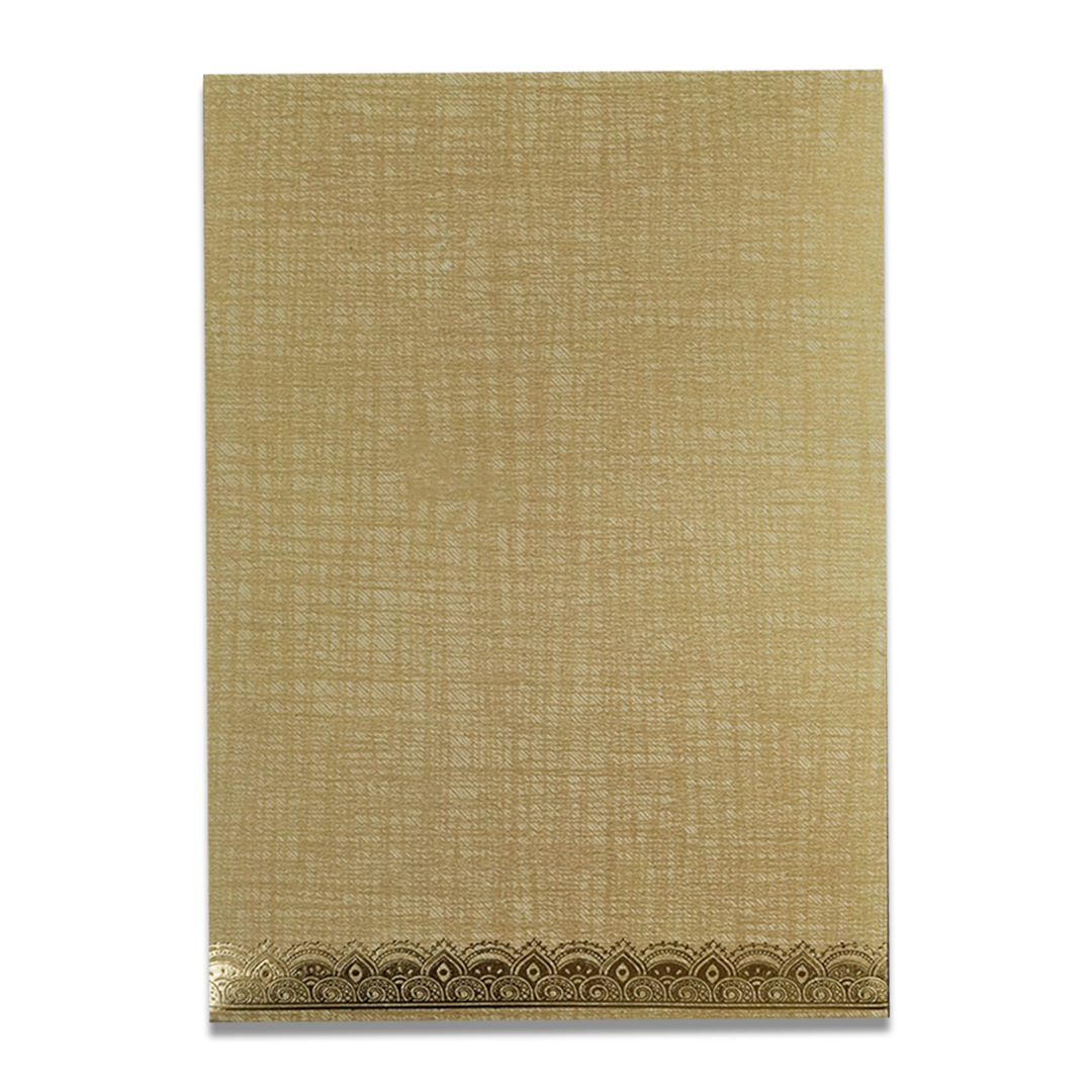 Gold Foil Pattern Wedding Card-KNCM16BRM