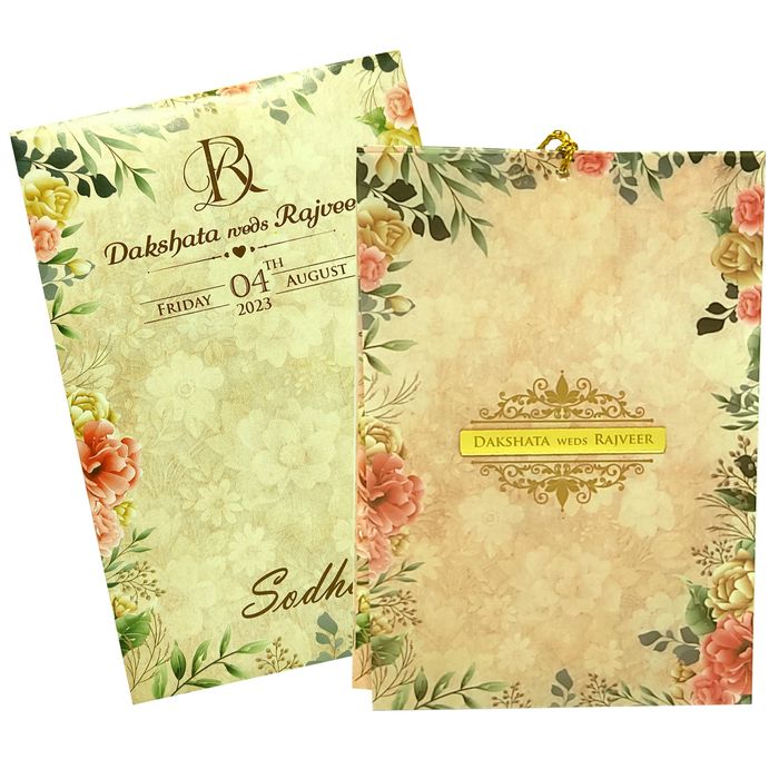 Pale Almond Brown Tracing Sheet Invitation-King of Cards