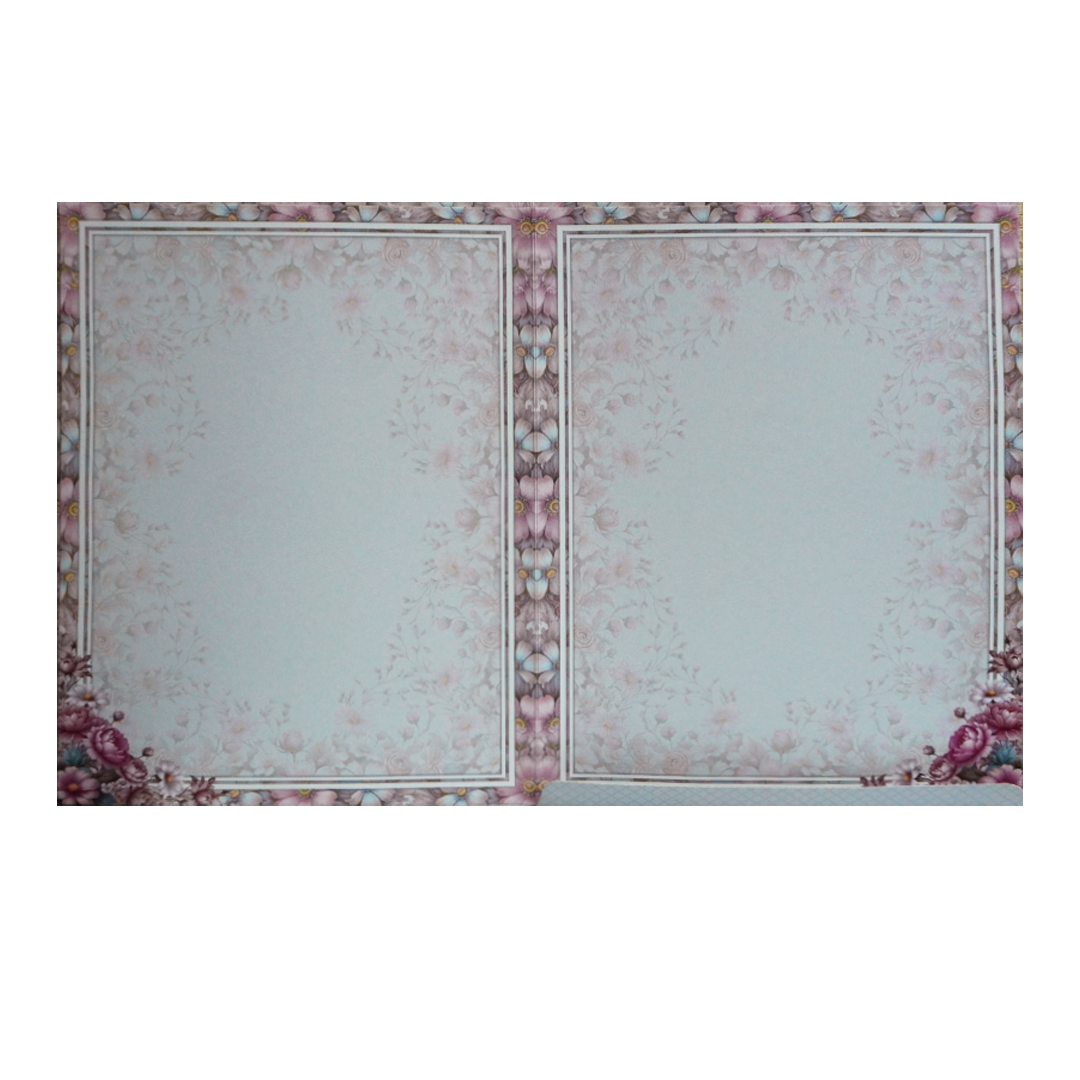 Light Blue Floral Box Wedding Card-King of Cards