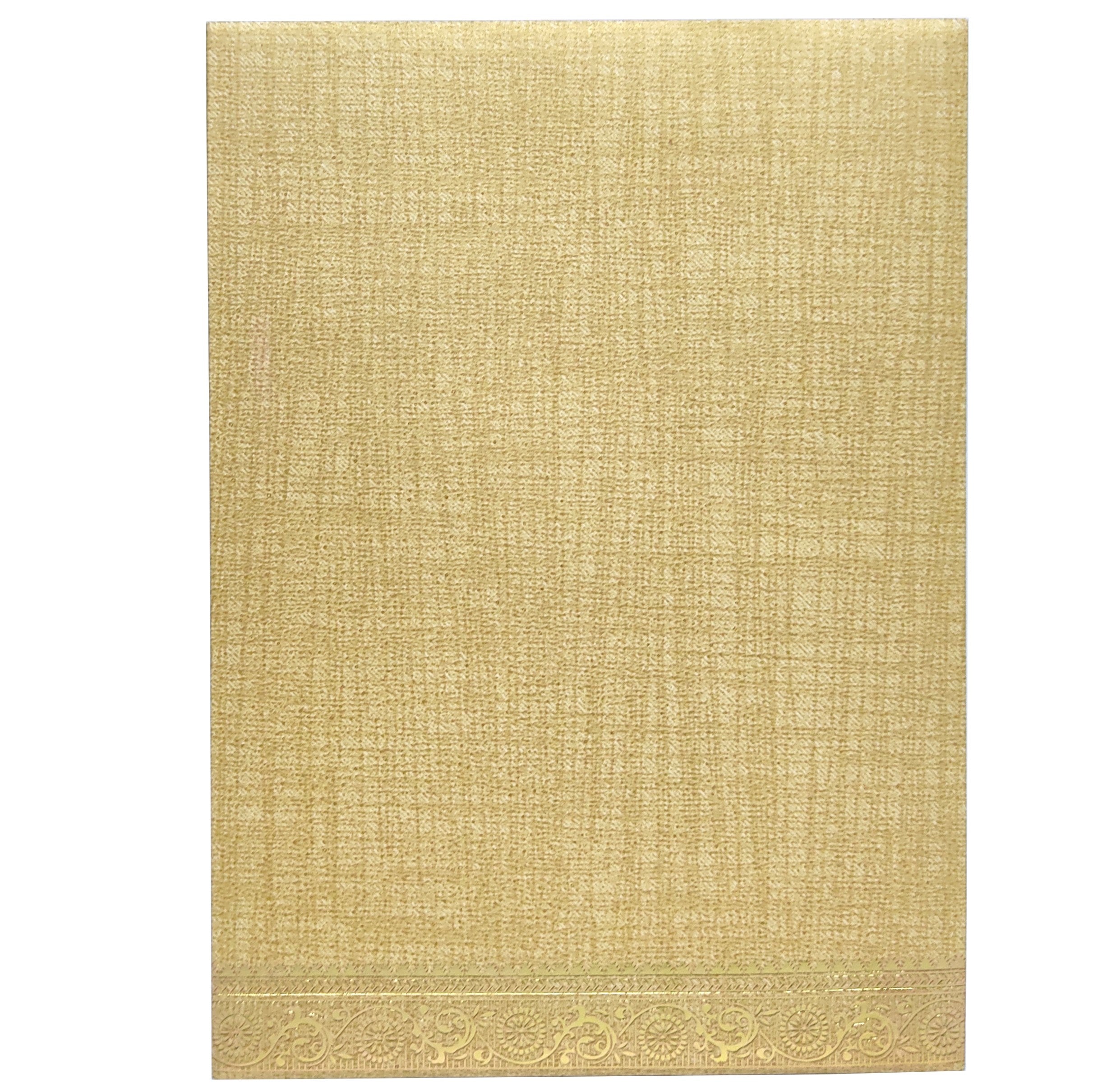 Brown Gold Metallic Designer Invitation Card With Gold Foiling Print-KNCM26NF-King of Cards