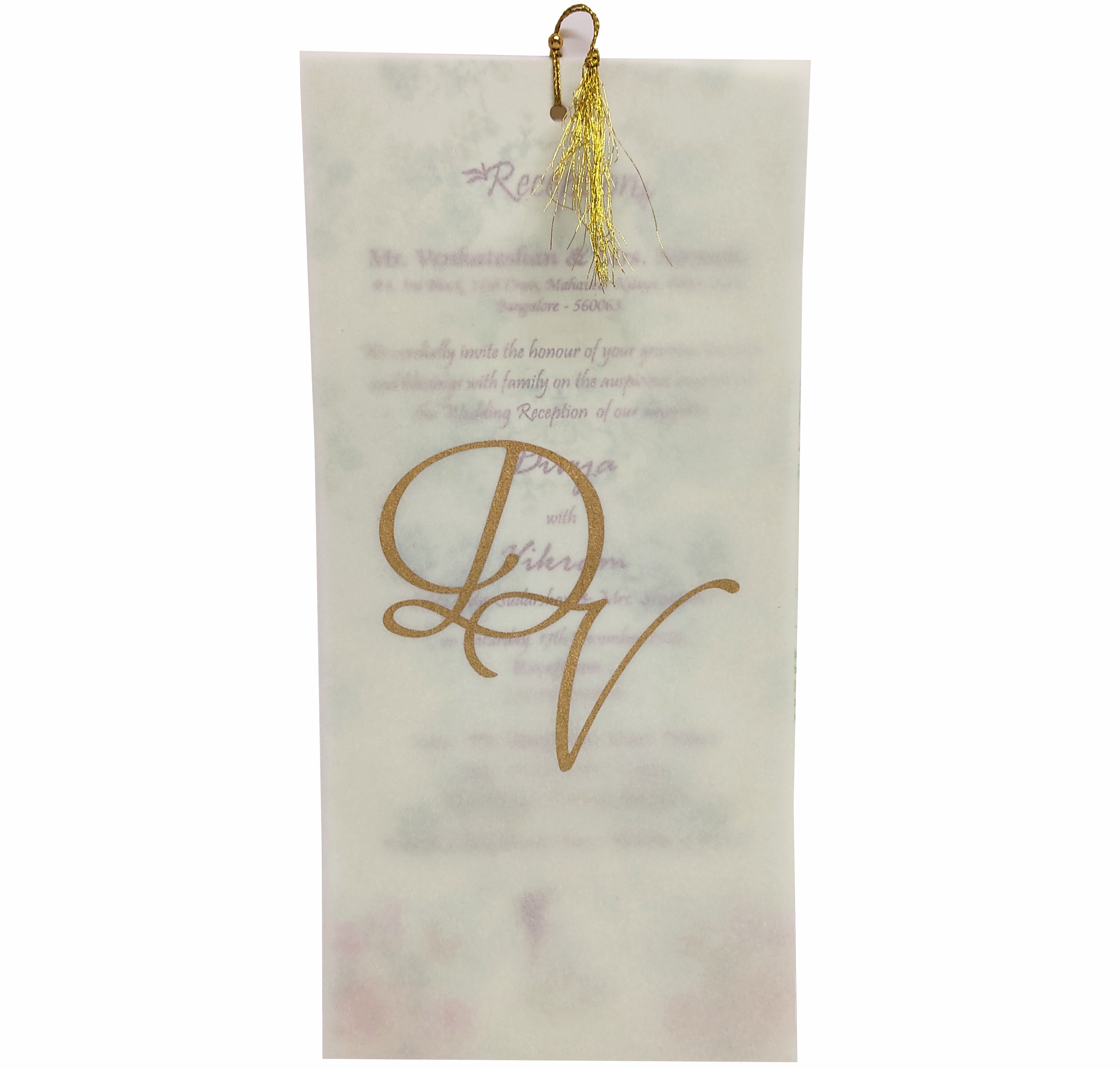 Pink Floral Laser Cut Panache Offset wedding Card-KNP7008P-King of Cards