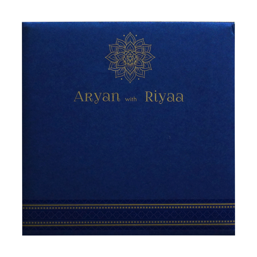 Dark Blue Door Wedding Invitation-King of Cards