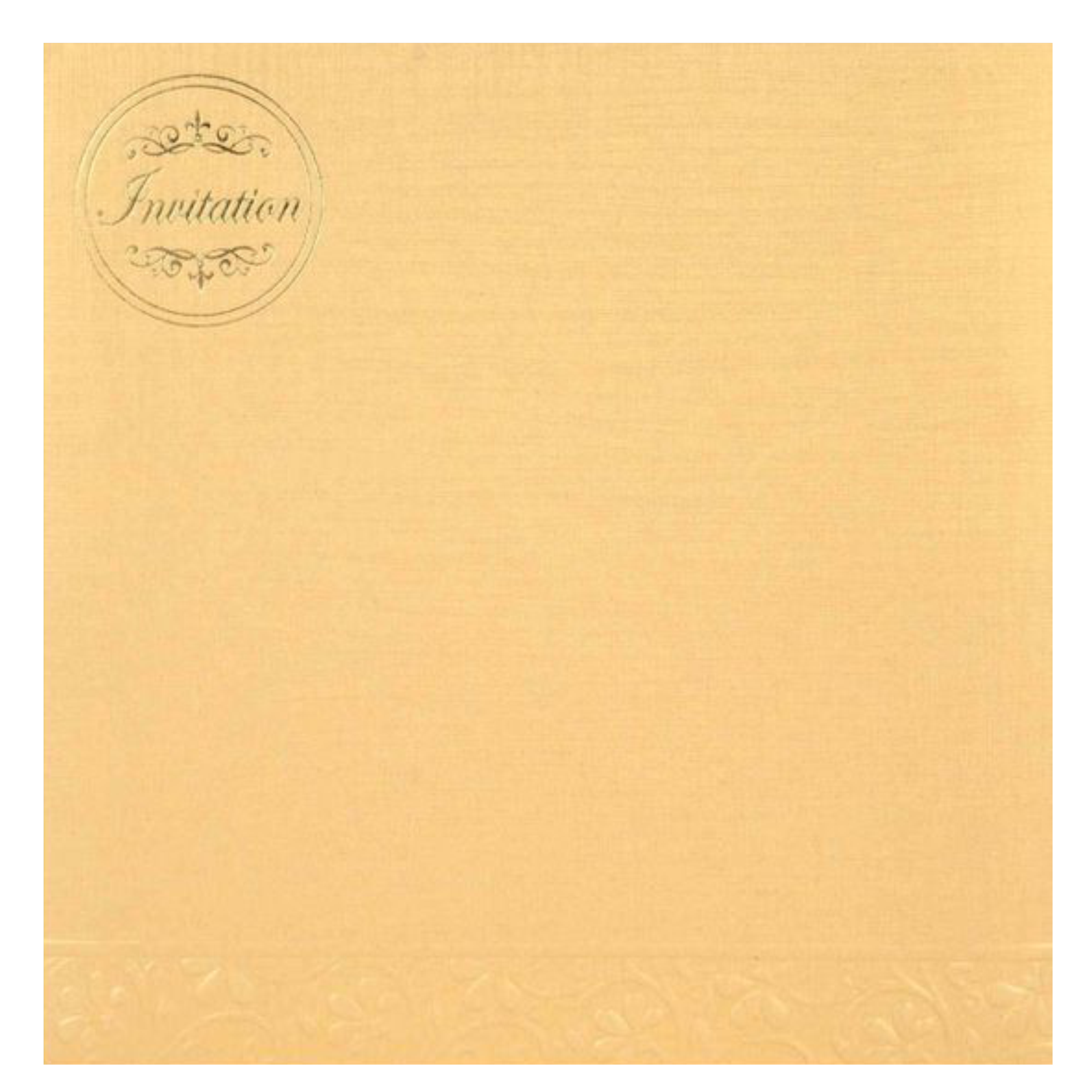 Gorgeous Cream Color Hand Made Wedding Card - KNK95030