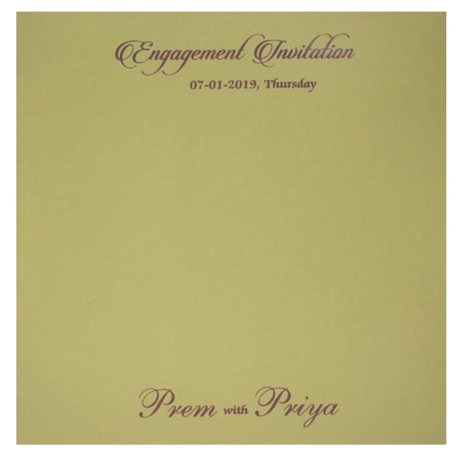 Pista Green Invitation Card-King of Cards