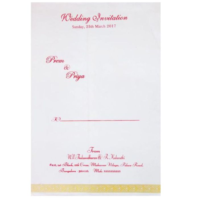Brown Single Sheet Invitation Card-King of Cards