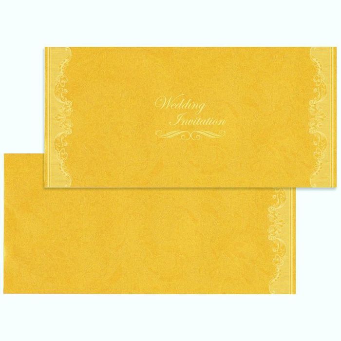 Alluring Gold Shading With Floral Border Wedding Card-King of Cards