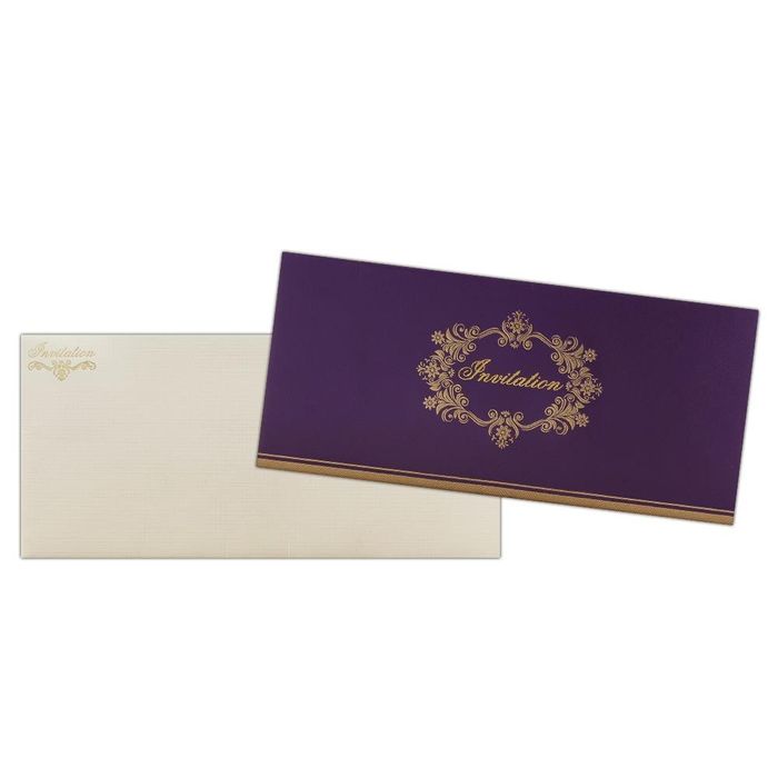 Purple Wedding Invitation Card-King of Cards