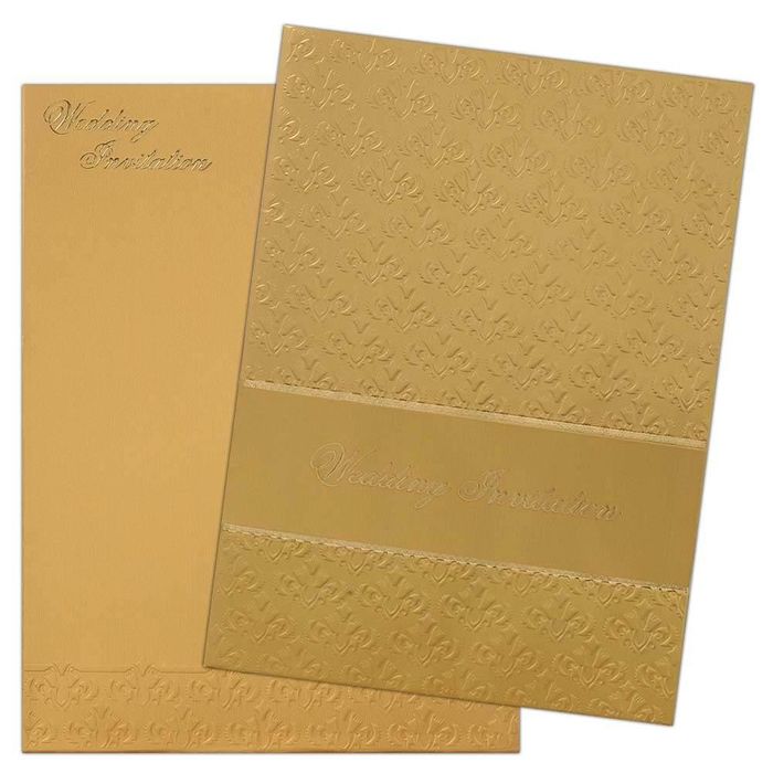 Invitation Card - Golden Wedding Invitation Cards-KNK1923-King of Cards