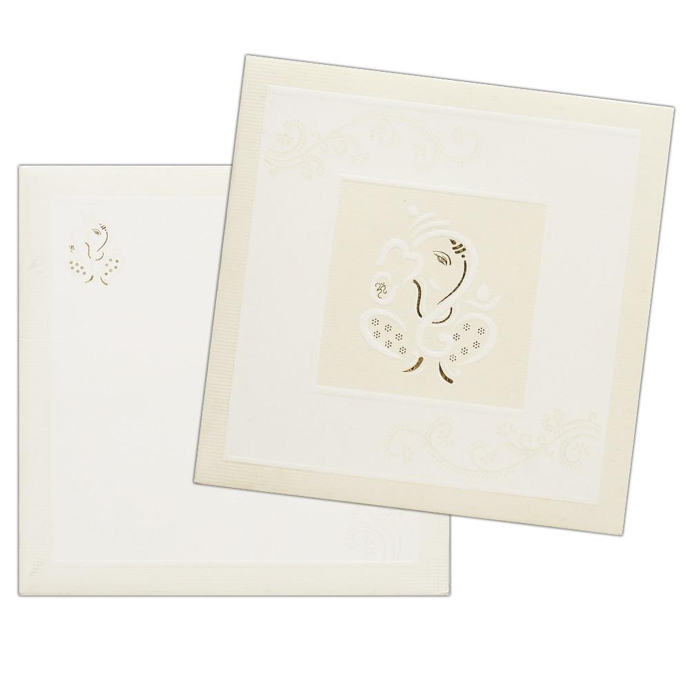 Invitation Card - Ganesha Gold Multi Ceremony Invitation Card-KNK2205