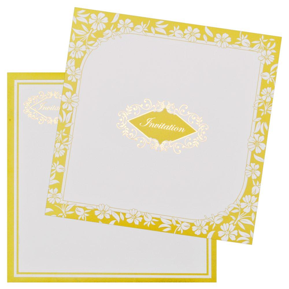 Invitation Card - White Multi-Faith Wedding Invitation-KNK2549