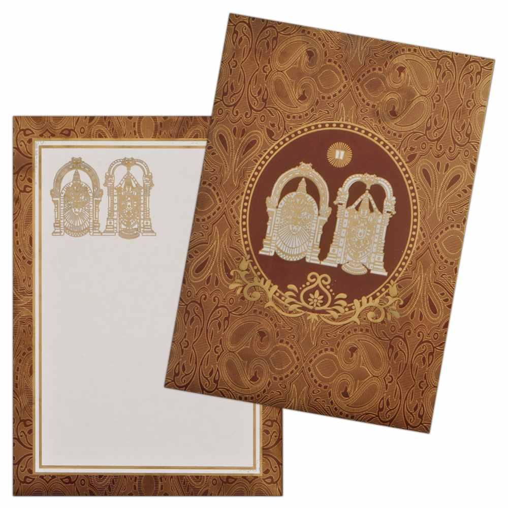 Invitation Card - Blessings of Balaji Padmavathi Wedding Card-KNK2980