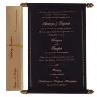 Purple Premium Satin Scroll In Small Size With Box-KNK3121