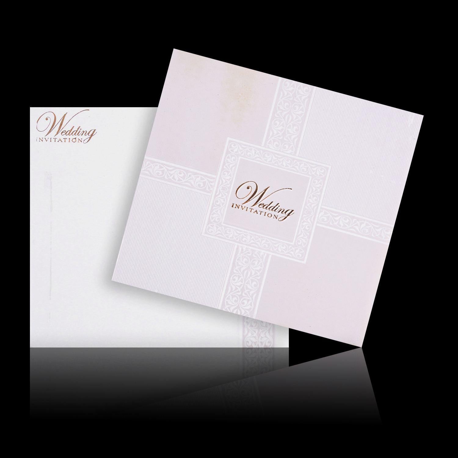 Charming White Multi Religious Wedding Card - KNK3791