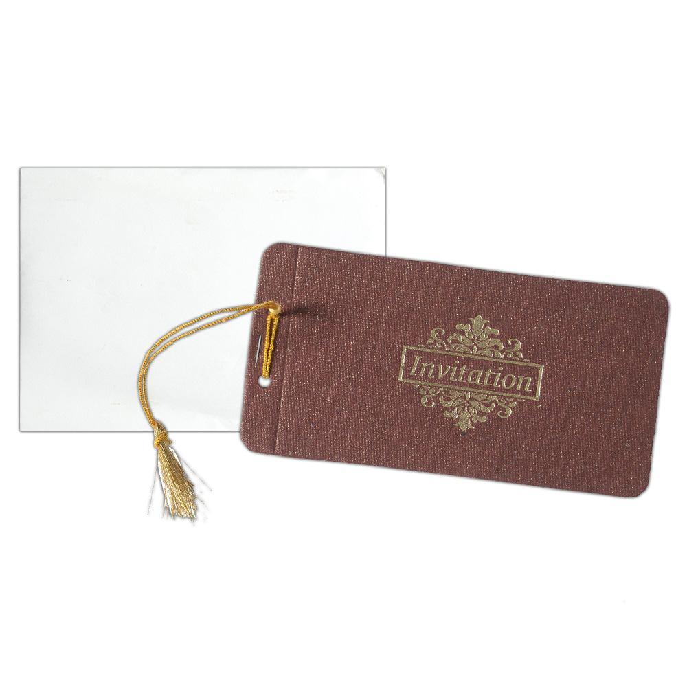 Brown Personal Invitation Card