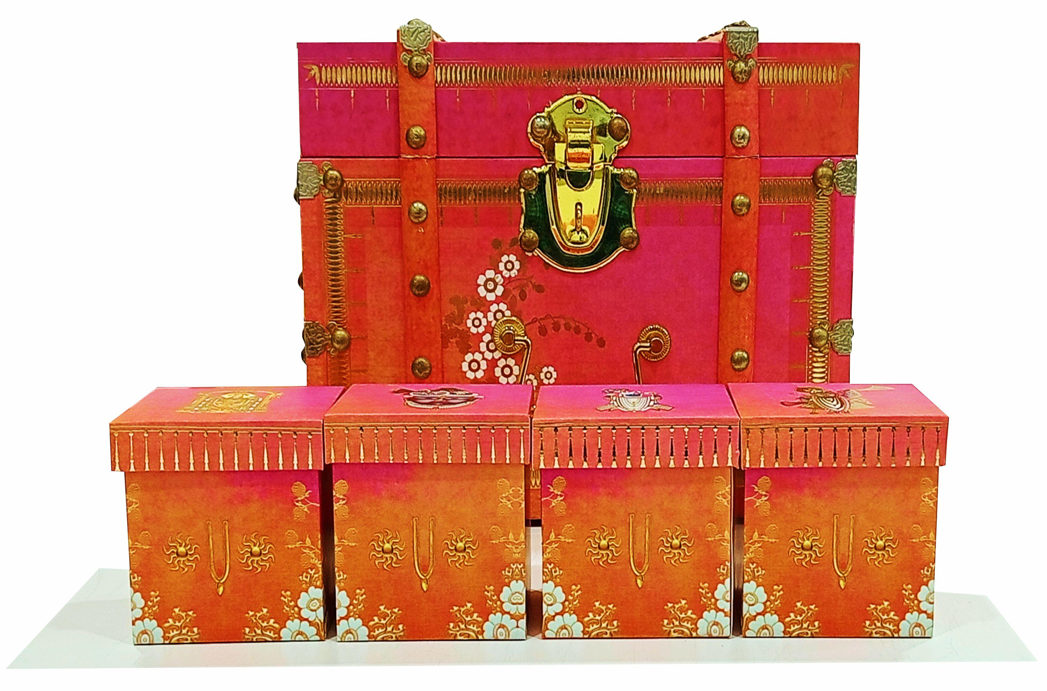 Pink personal invitation knkup029 with floral print at the borders in gold foiling.