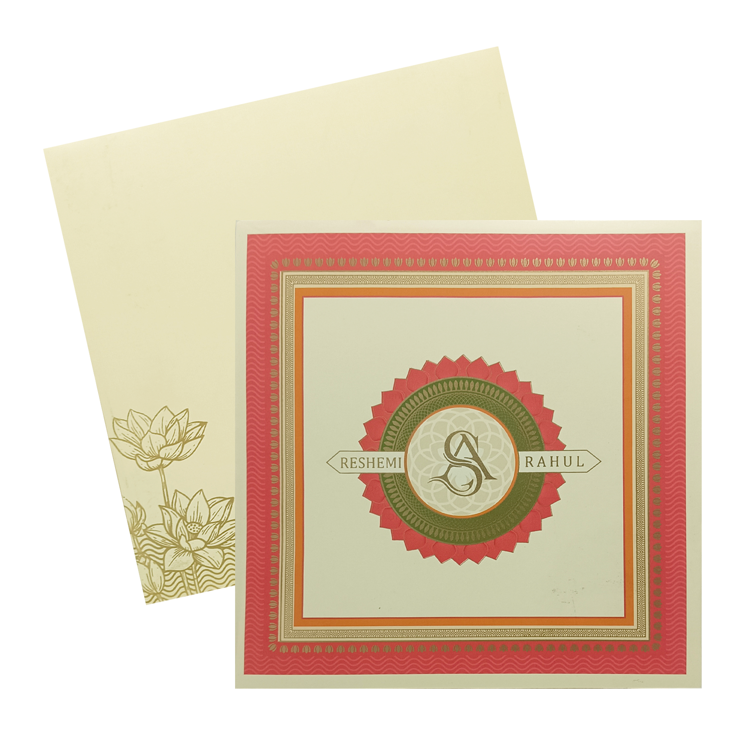 Lime Green Padded Wedding Card-King of Cards