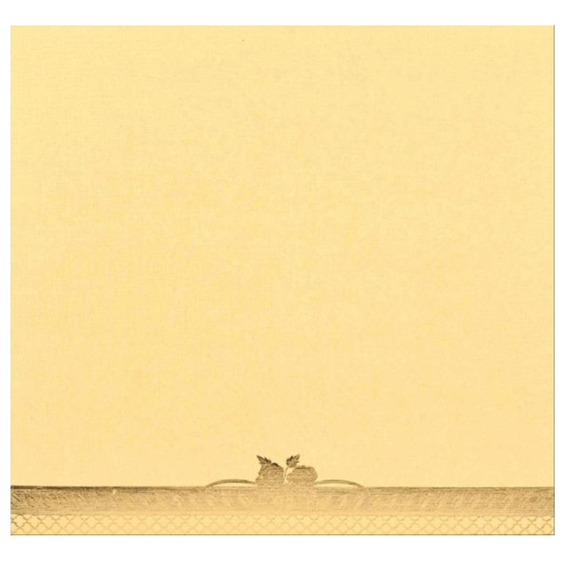 Cream Metallic Wedding Invitation-KNK3366