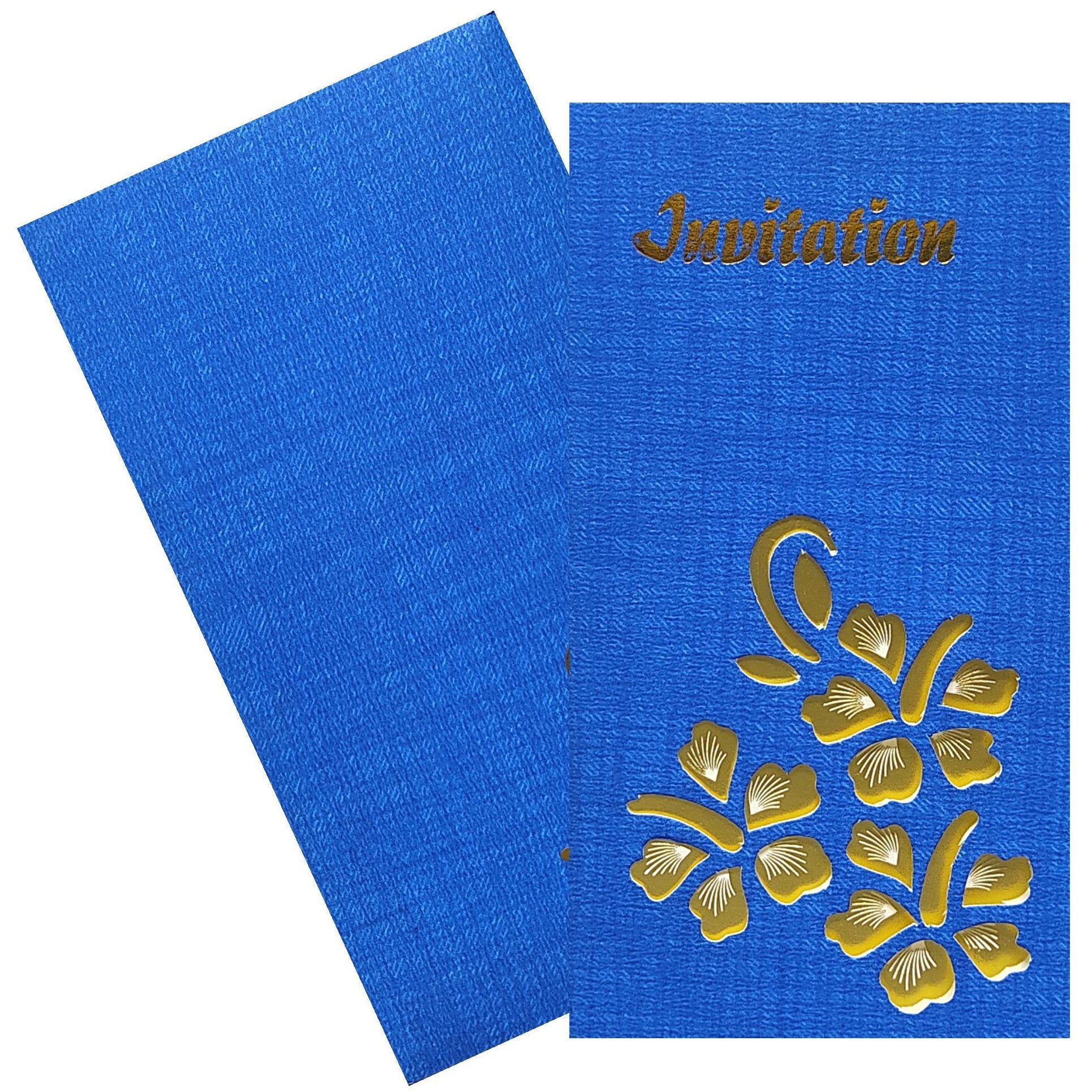 Bright Blue Shading with Blossom Theme Personal Wedding Card - KNKSP718-King of Cards