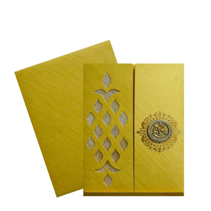 Gold Striking Laser Cut Wedding Card-King of Cards