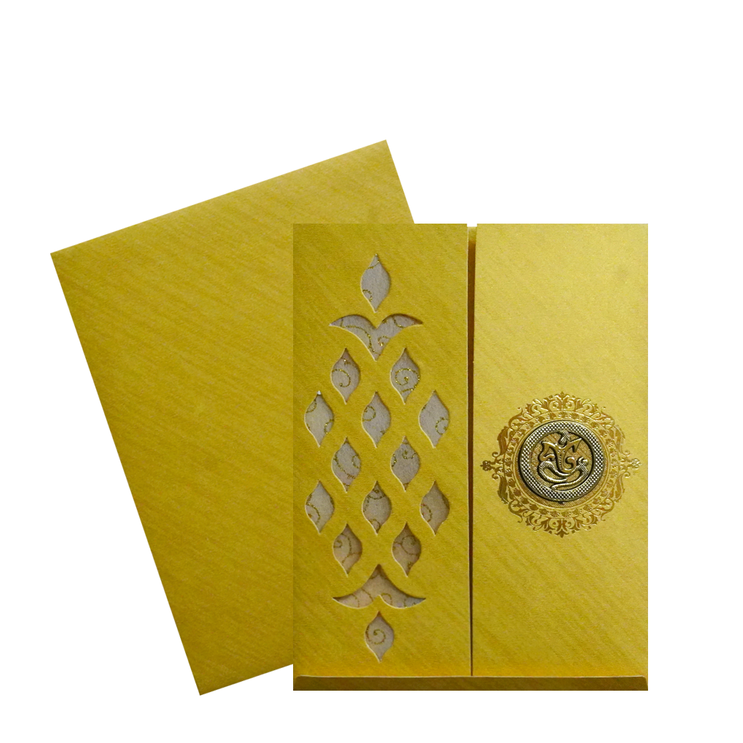 Gold Striking Laser Cut Wedding Card-King of Cards