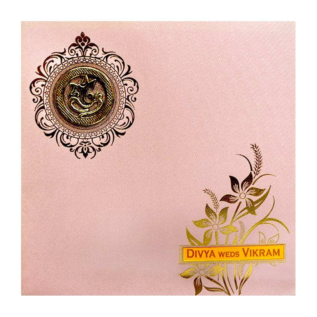 Pink Shiny Wedding Card-King of Cards