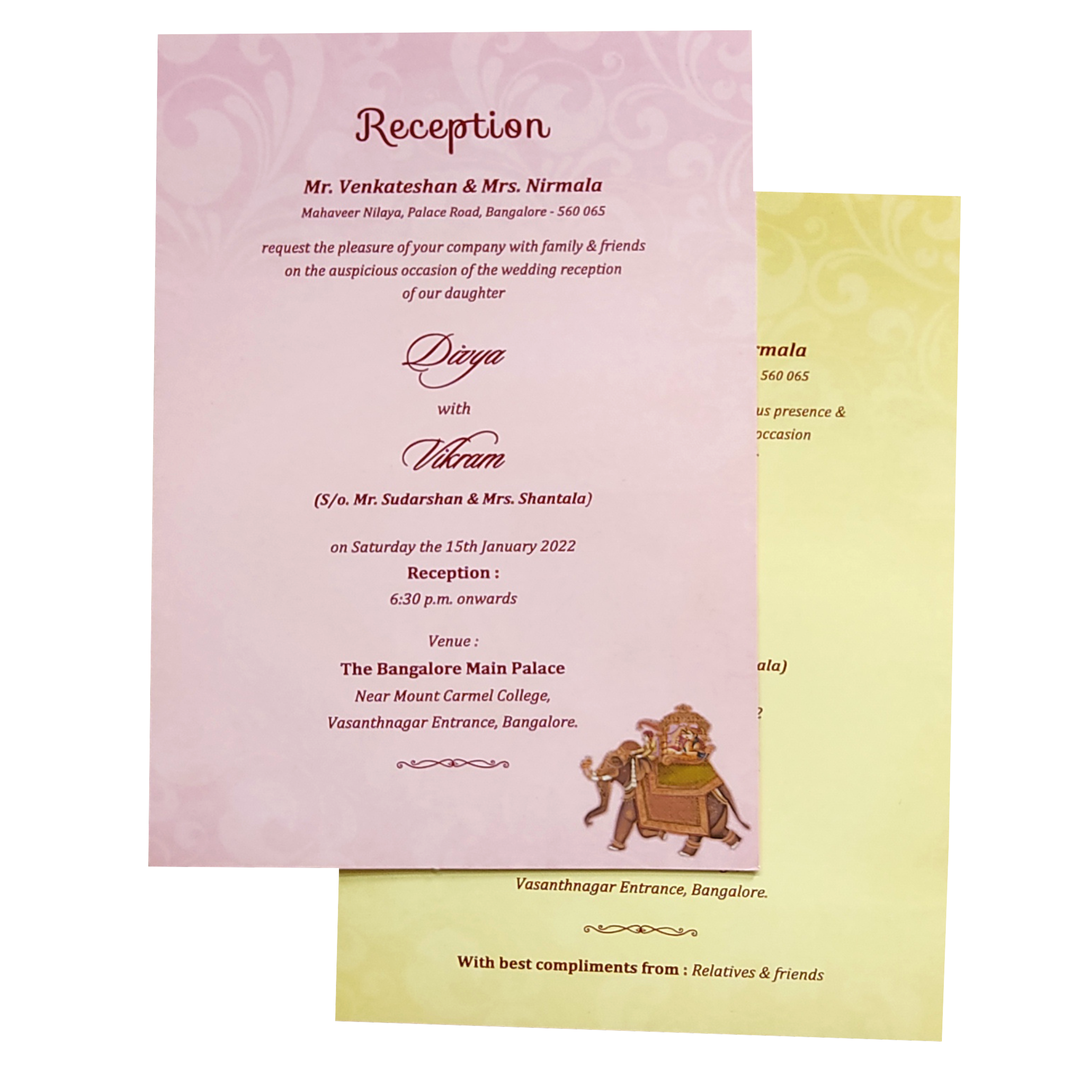 Yellow Padded Offset Ganesha And Baraat Print-KNPO9505Y