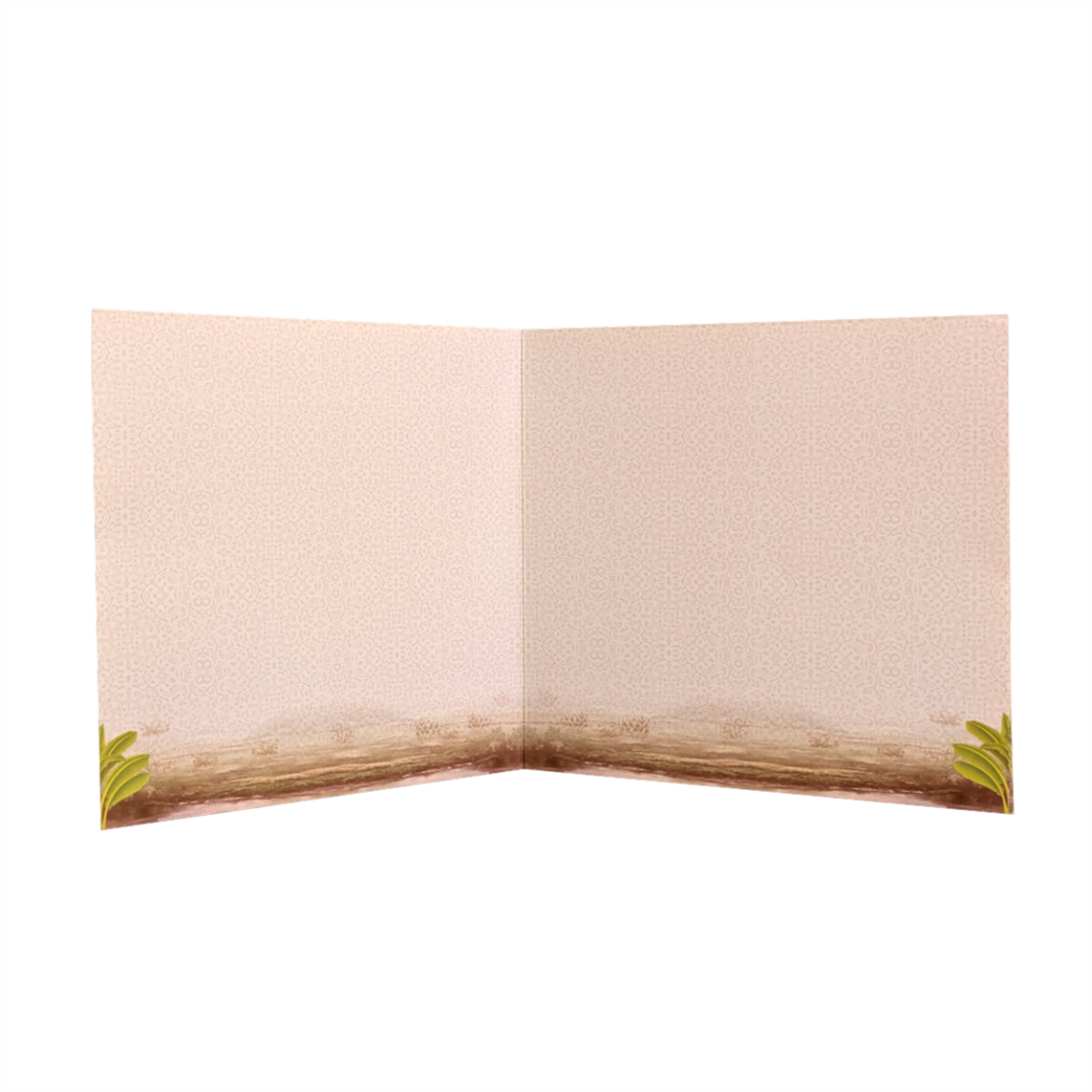 Pink Temple Theme Wedding Card-King of Cards