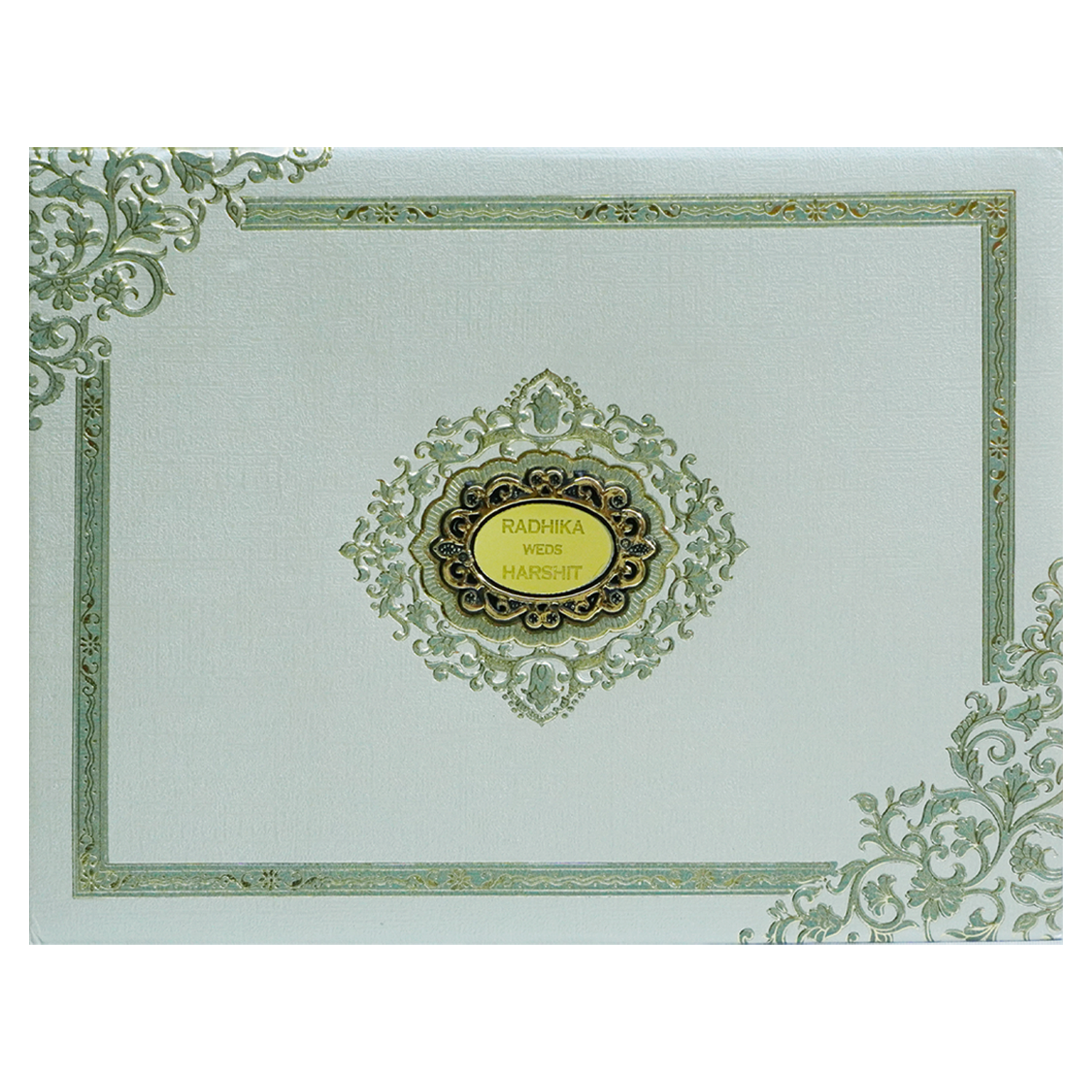Greyish Green Floral Invitation-King of Cards