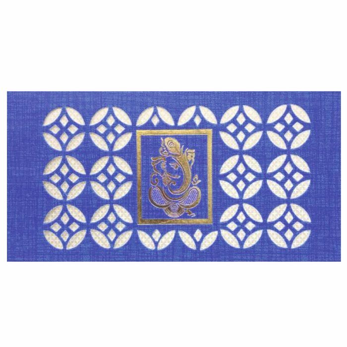 Enchanting Cut design With Ganesha Theme Wedding Card-King of Cards