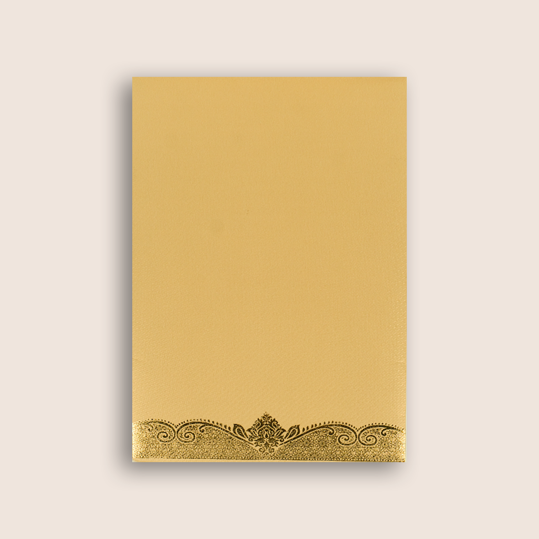 Gold Ganesha Wedding Invitation Card-KNKTG024