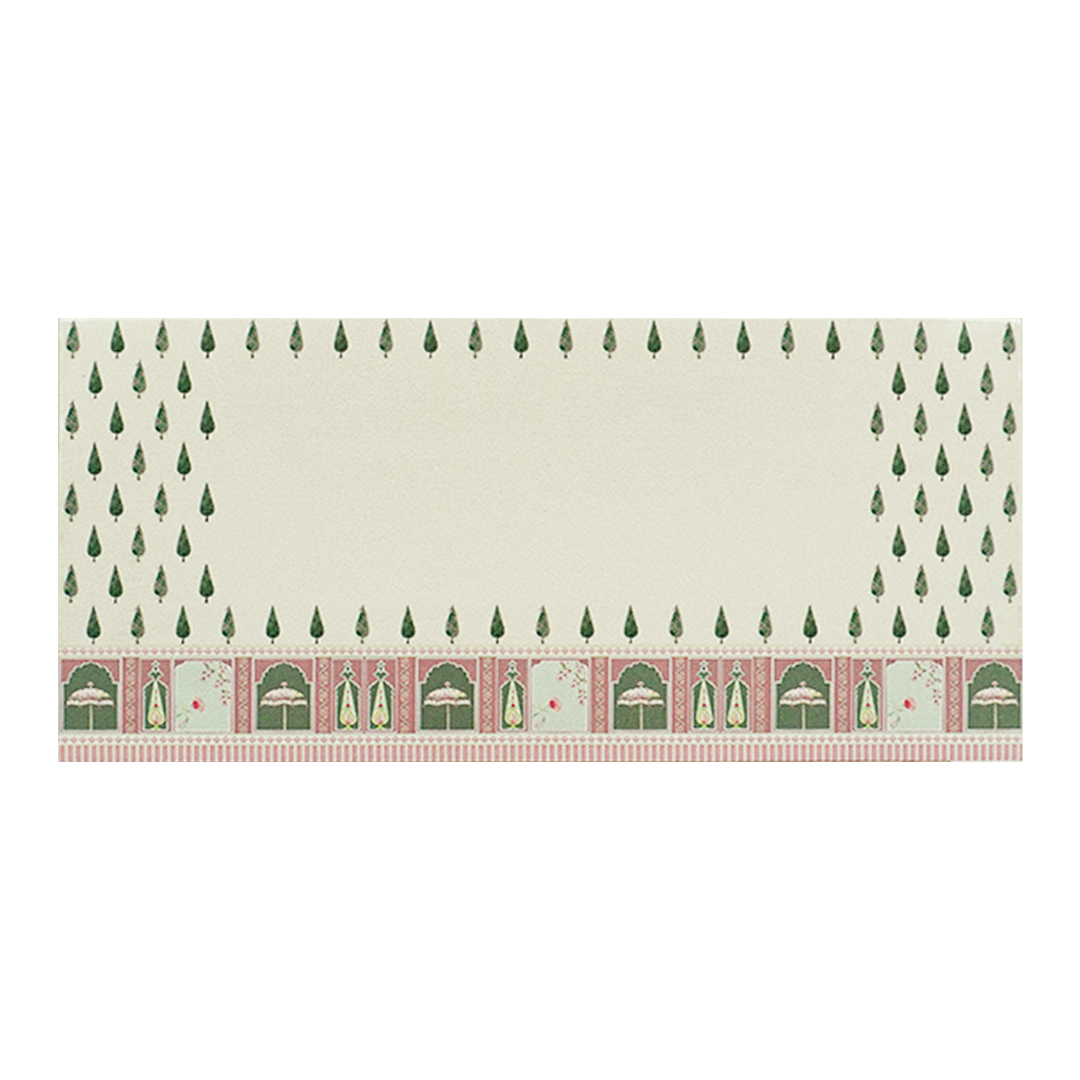Cream Ethnic Leaf Pattern Money Envelope - KRCE5220