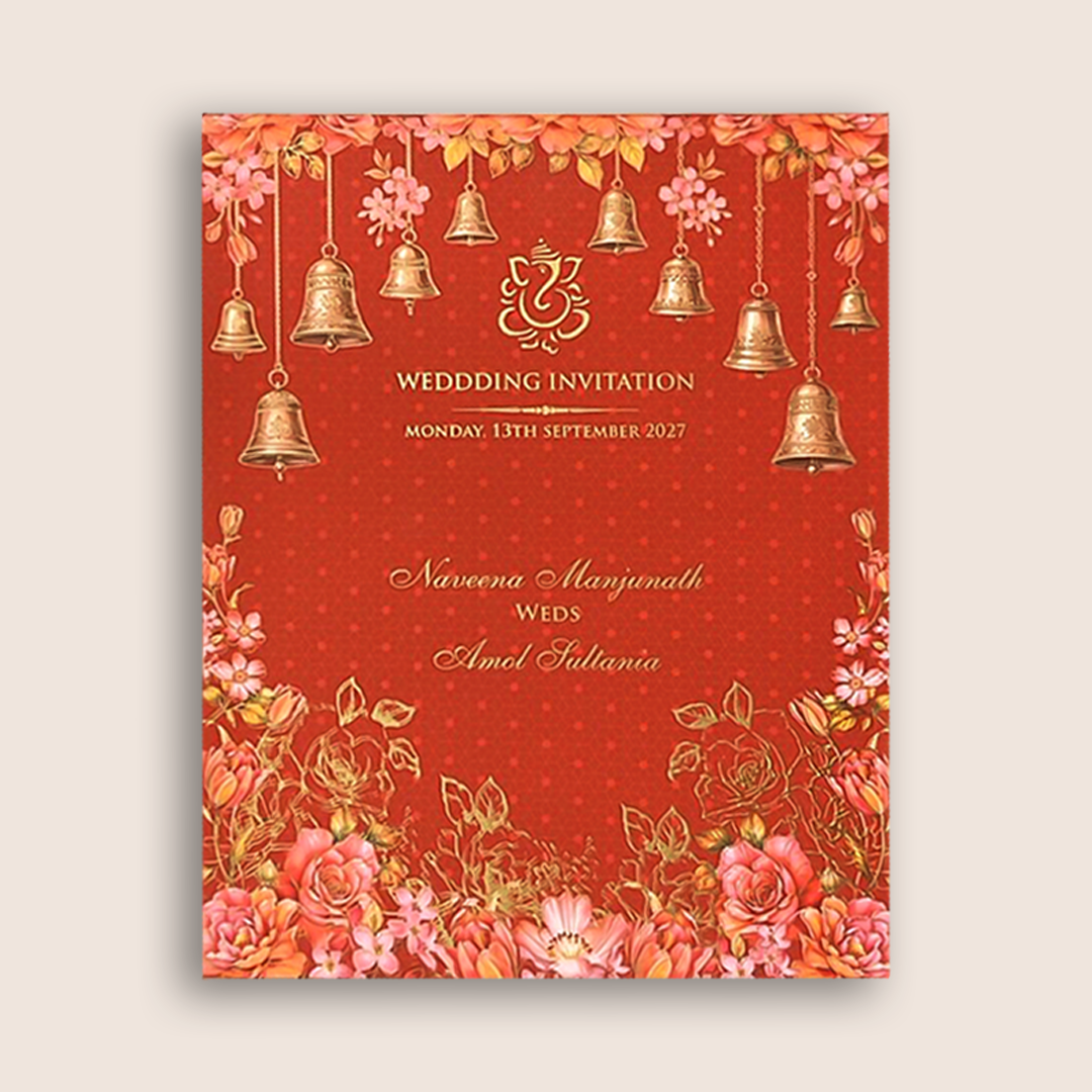 Red Balaji Padmavathi Premium Luxury Invitation - KNLW202569