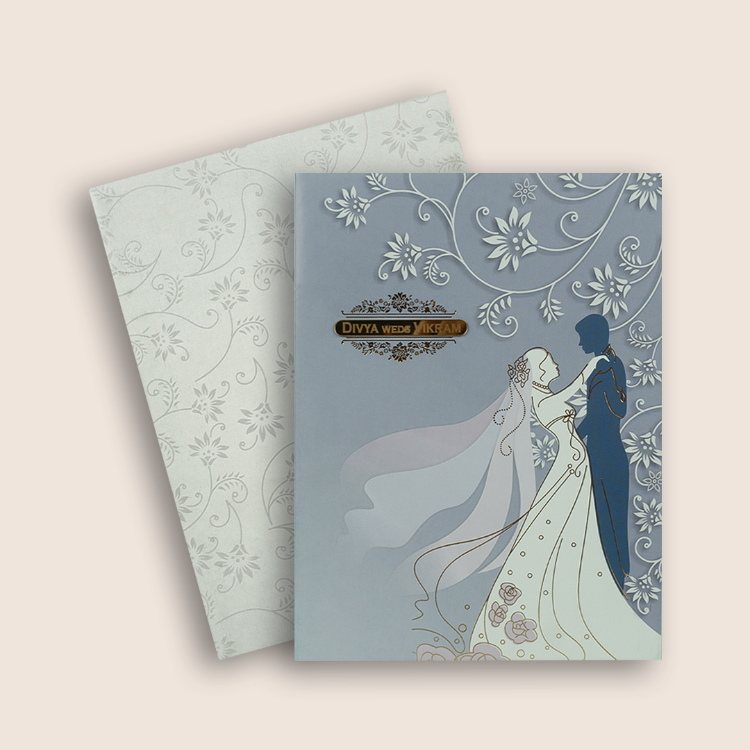 Purple Couple Classic Invitation Card-KNKC4065