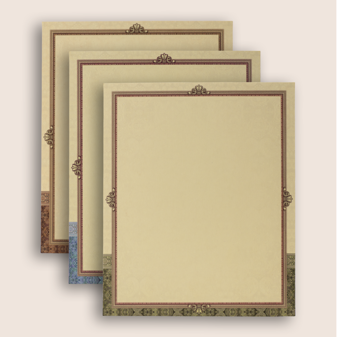 Brown Padded Elegant Floral Wedding Card - KAA05880