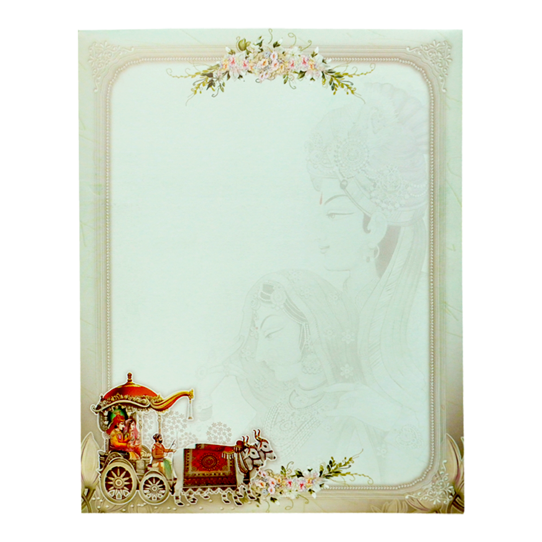 Grey Traditional Indian Wedding Card-King of Cards