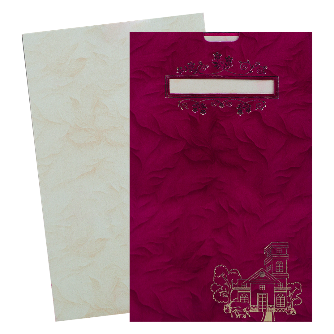 Maroon House Warming Ceremony Card-KNPD1408