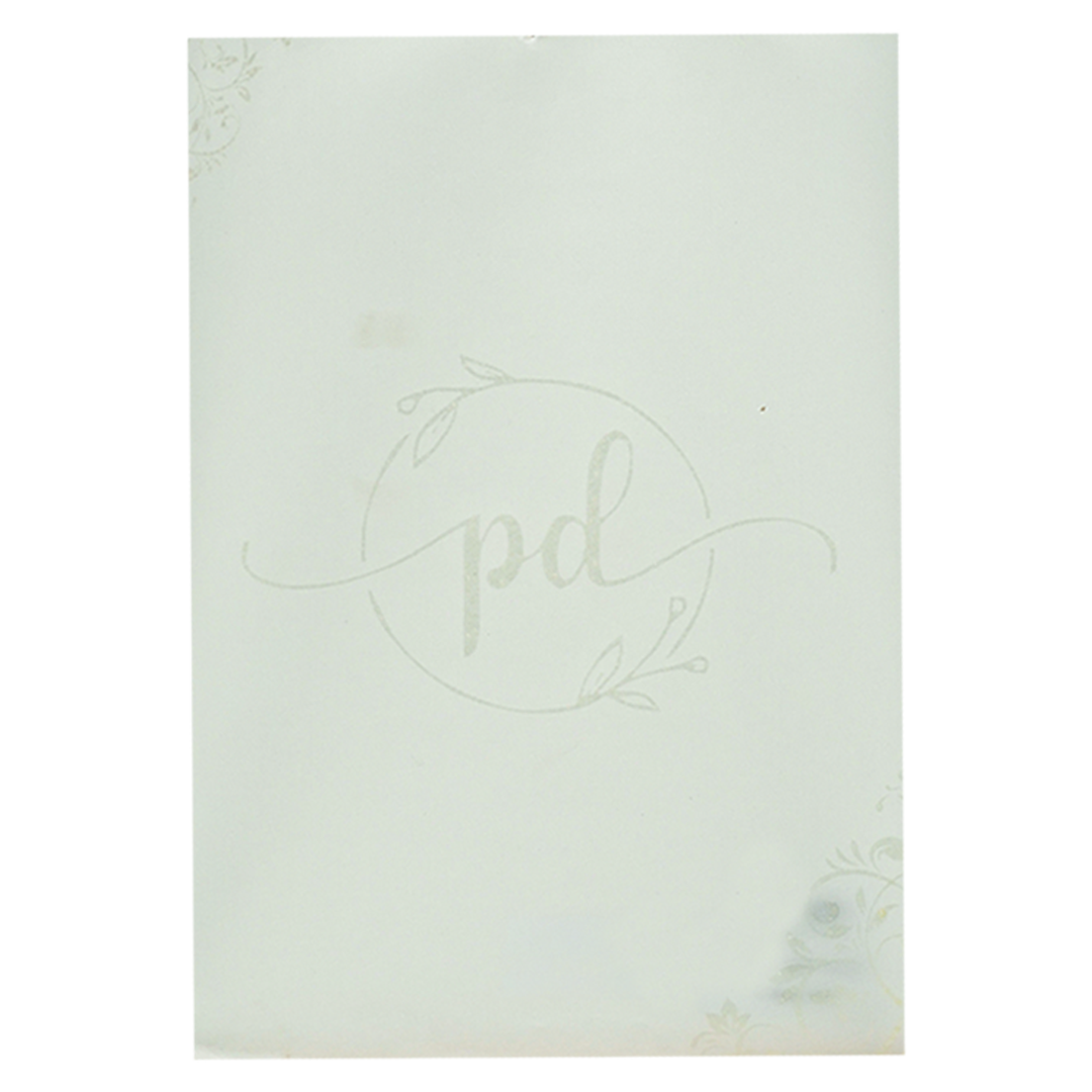 Purple Pink Floral Laser-Cut Wedding Card-KJTS1716