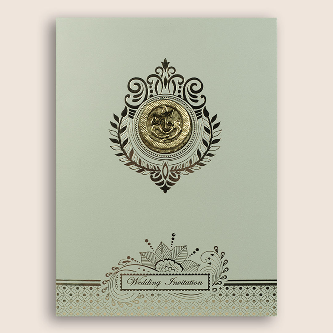 Grey Floral Wedding Invitation - KNRR7073G