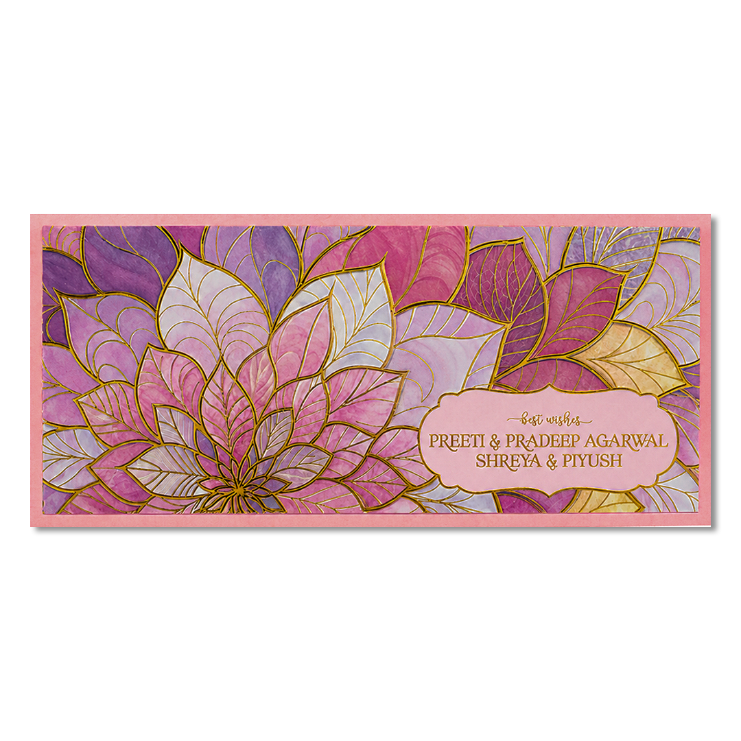 Pink Floral Mandala Money Envelope - KJTSMEG11