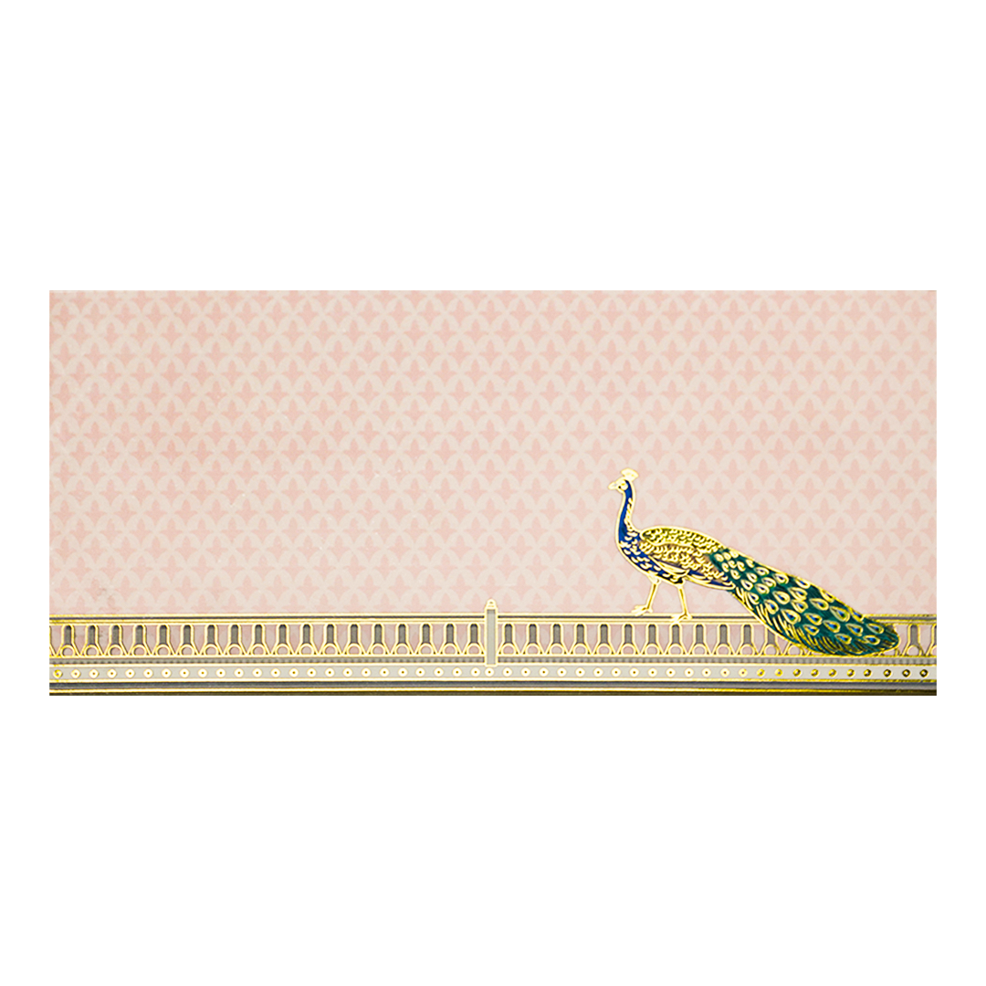 Peach Peacock Money Envelope - KRCE6110