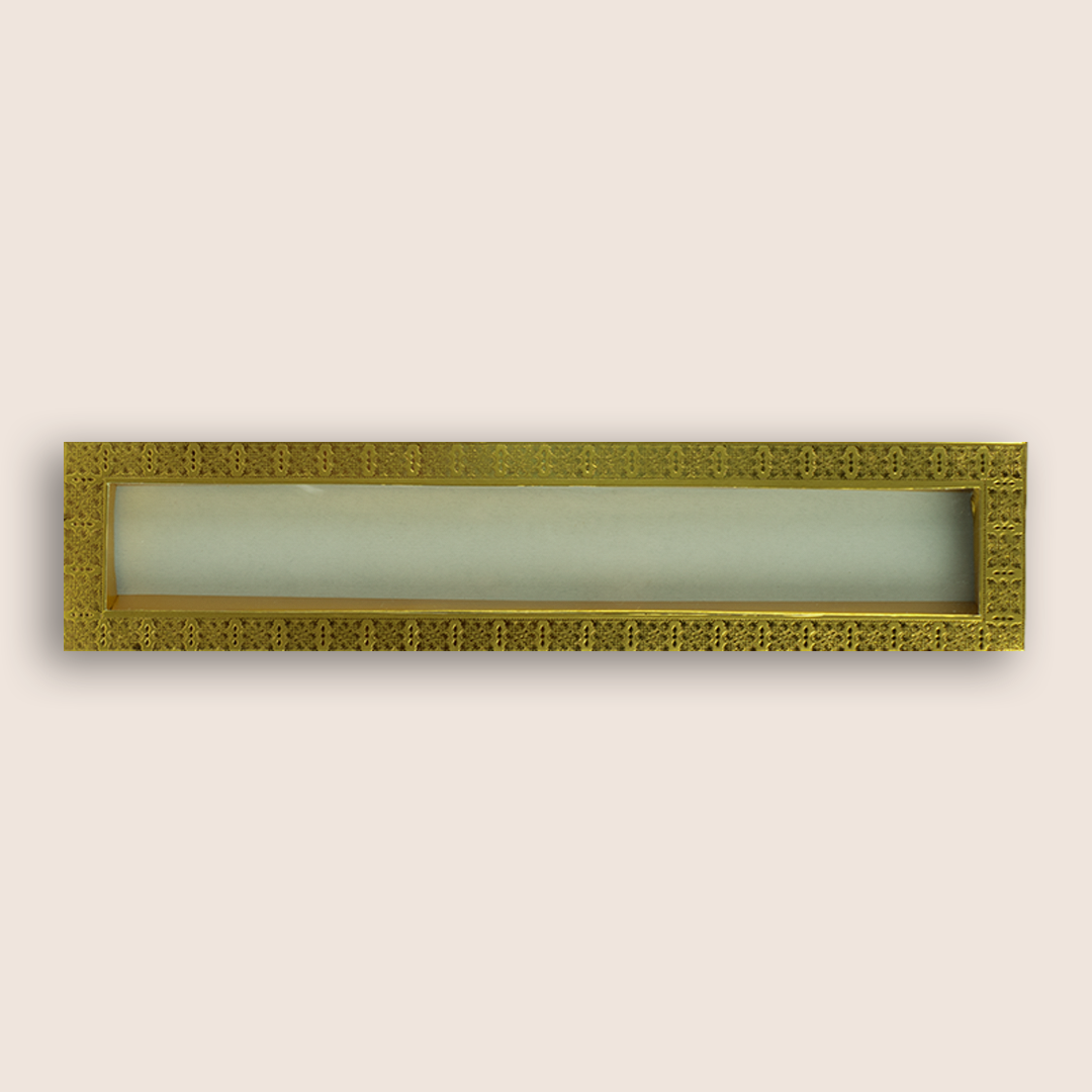 Gold Transparent Floral Scroll Card - KJPS2932