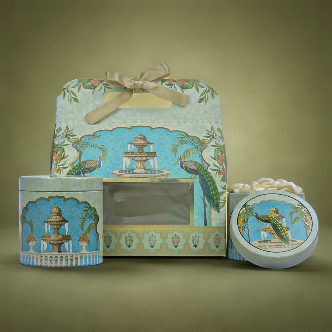 Peacock Fountain Return Gift Hamper-GNBT9502