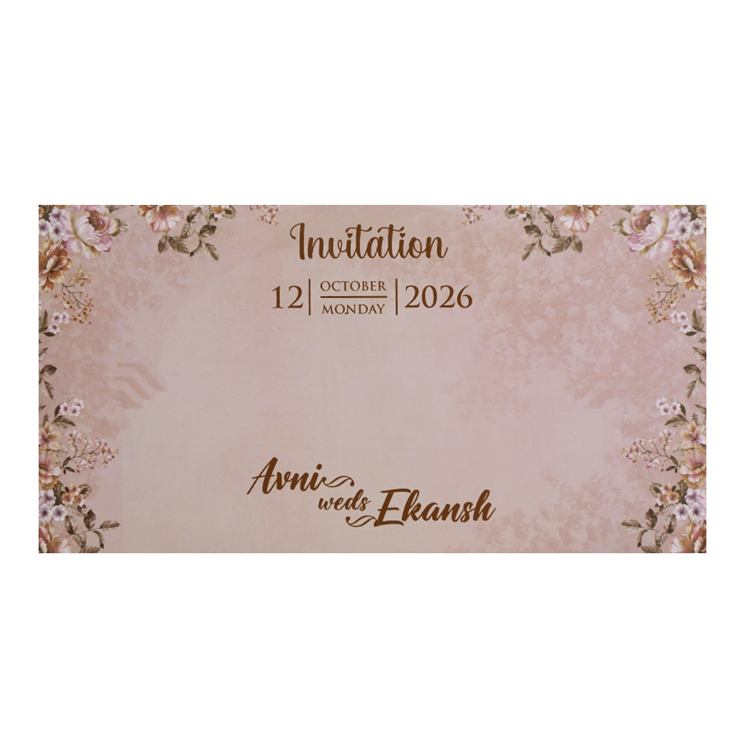 Pink Royal Arch Elephant Wedding Card - KVN06880