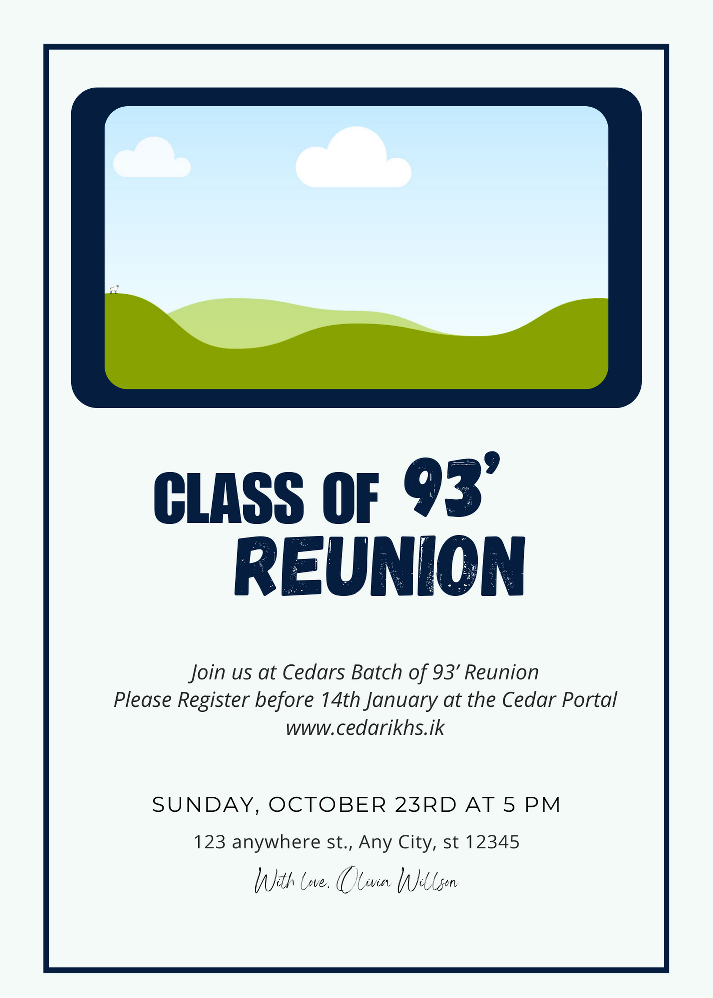 White Photo Class Reunion Invitation-King of Cards