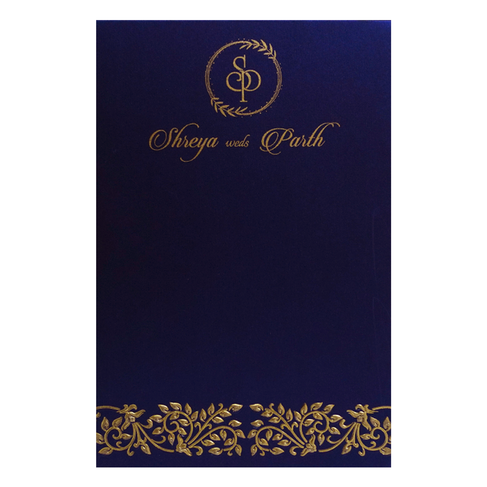 Royal Blue Single Wedding Card-King of Cards