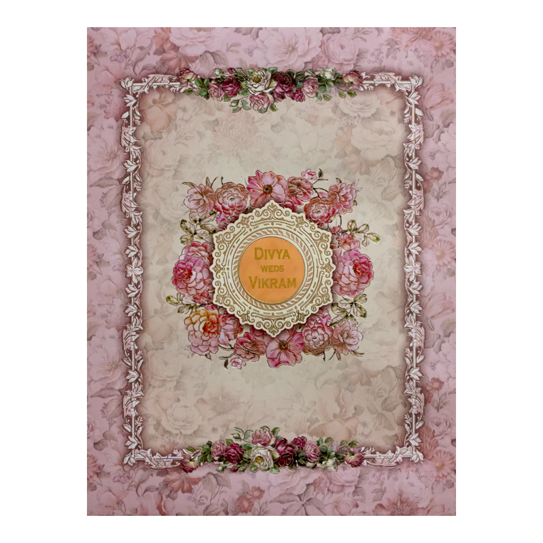 Pink Floral Premium Box-King of Cards