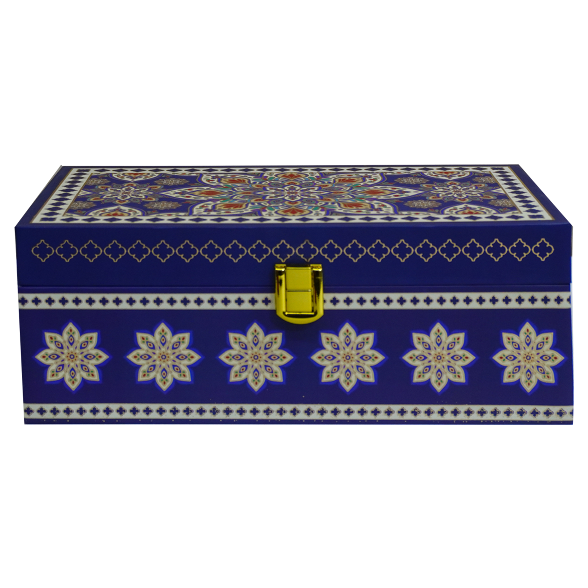 Royal Blue Mandala Sweet Wedding Box Invitation-King of Cards