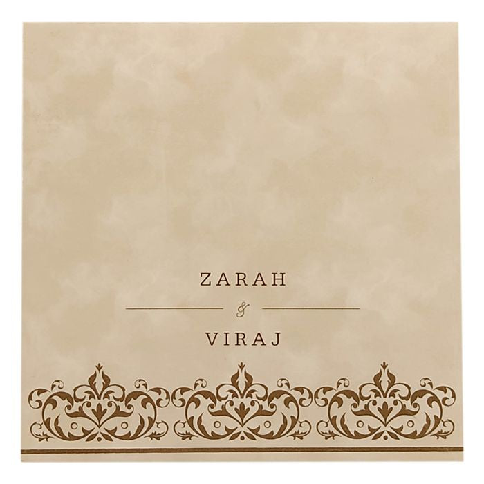 Brown Shade Single Sheet Invitation Card-King of Cards